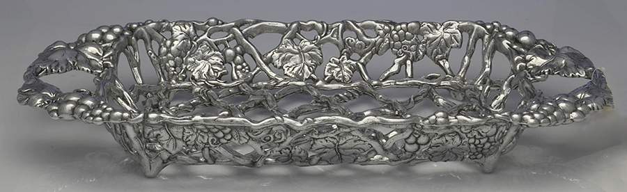Grape (Aluminum, Hollowware) Rectangular Casserole Holder by Arthur Court-1