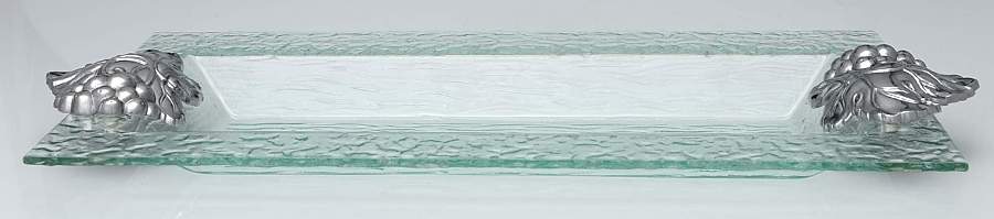 Grape (Aluminum, Hollowware) 16" Rectangular Tray by Arthur Court-1