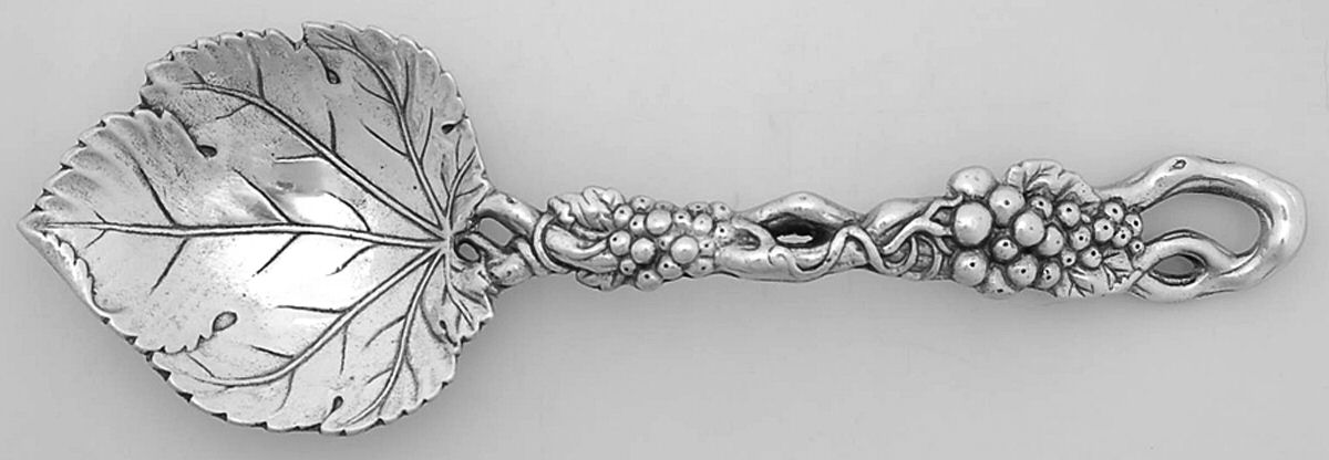 Grape (Aluminum, Hollowware) Solid Serving Spoon by Arthur Court-1