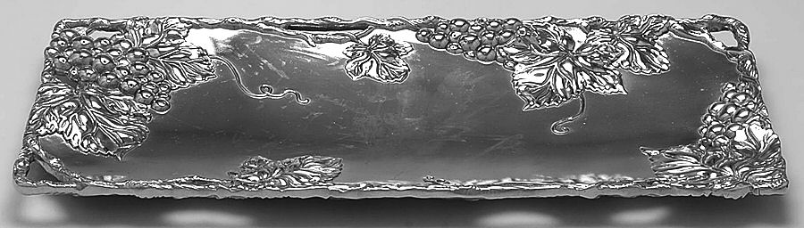 Grape (Aluminum, Hollowware) 19" Rectangular Tray by Arthur Court-1