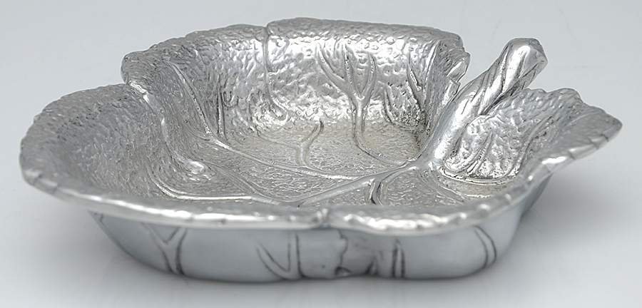 Grape (Aluminum, Hollowware) 7" Leaf Shape Bowl by Arthur Court-1