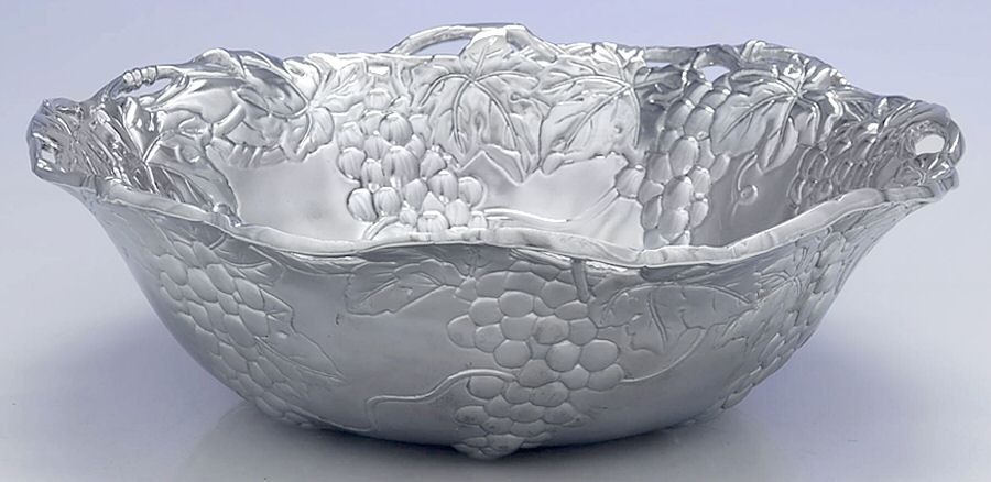 Grape (Aluminum, Hollowware) 12" Round Bowl by Arthur Court-1