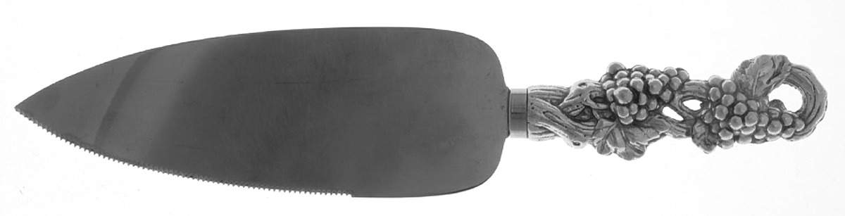 Grape (Aluminum, Hollowware) Cake Server, Solid Piece by Arthur Court-1