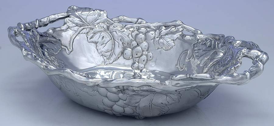 Grape (Aluminum, Hollowware) 15" Oval Bowl by Arthur Court-1