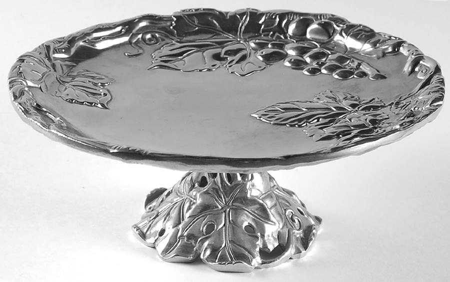 Grape (Aluminum, Hollowware) Server Tray, Treat-Cookie Only by Arthur Court-1