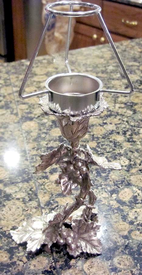Grape (Aluminum, Hollowware) Tealight Candleholder, No Globe by Arthur Court-1