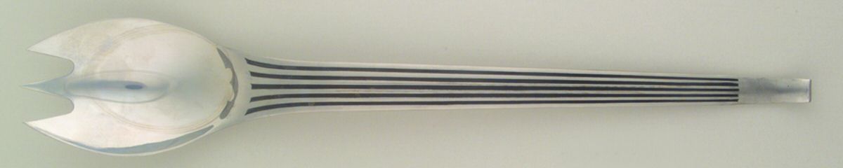 ASF5 (Stainless) Large Solid Dressing Fork by Arthur Salm Flatware-1