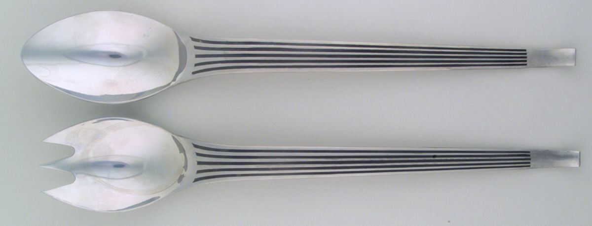 ASF5 (Stainless) Large Solid, 2-Piece Dressing Serving Set by Arthur Salm Flatware-1