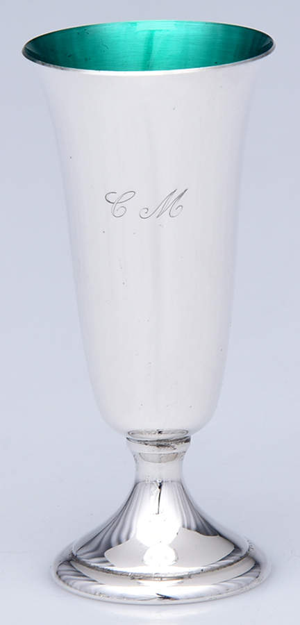 S247 (Sterling, Hollowware) Enameled Cordial Cup by Alvin-1
