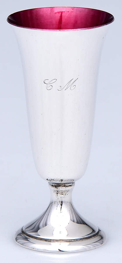 S247 (Sterling, Hollowware) Enameled Cordial Cup by Alvin-1