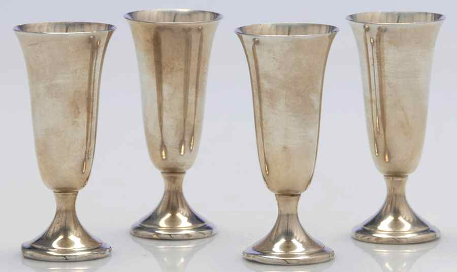 S247 (Sterling, Hollowware) Cordial Cup - Set of 4 by Alvin-1