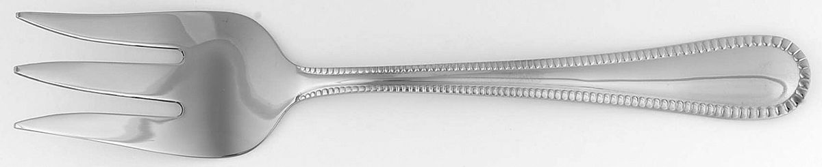 Lara Mirror (Stainless) Medium Solid Cold Meat Serving Fork by Argent-1