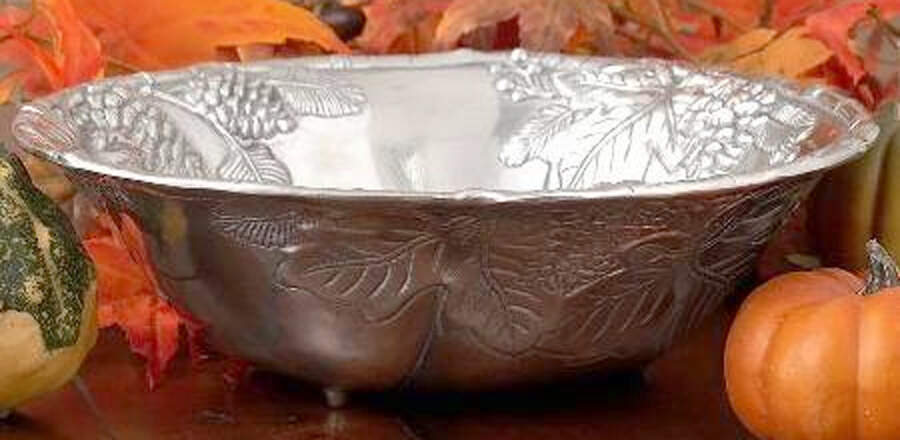 Harvest (Aluminum, Hollowware) Salad Bowl by Arthur Court-1