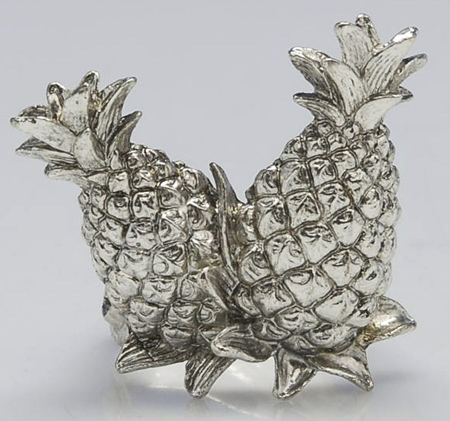 Pineapple (Aluminum, Hollowware) Napkin Ring by Arthur Court-1