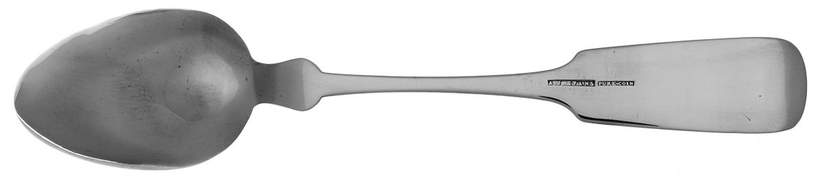 Coin Silver Flatware Tablespoon (Serving Spoon) by Alfred J Evans-3