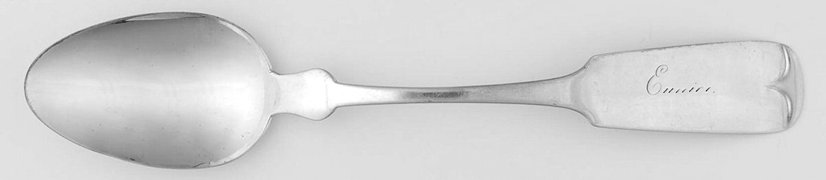Coin Silver Flatware Tablespoon (Serving Spoon) by Alfred J Evans-1