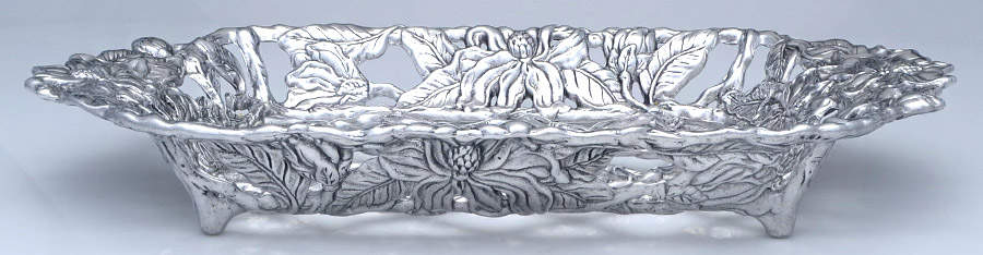 Magnolia (Aluminum, Hollowware) Rectangular Casserole Holder by Arthur Court-1