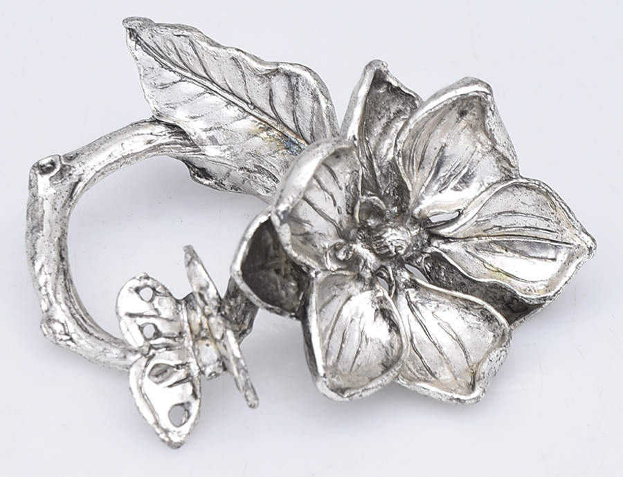 Magnolia (Aluminum, Hollowware) Napkin Ring by Arthur Court-1