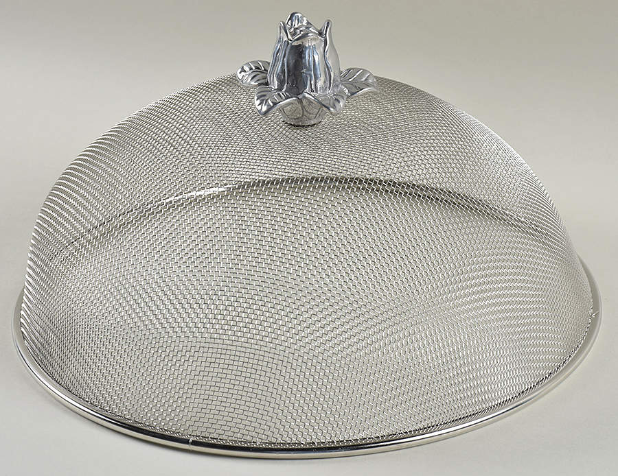 Magnolia (Aluminum, Hollowware) 10" Mesh Dome Picnic Cover by Arthur Court-1