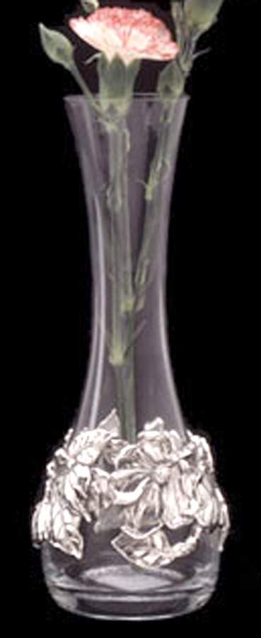 Magnolia (Aluminum, Hollowware) 8" Bud Vase by Arthur Court-1
