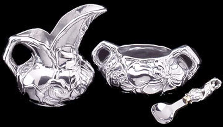 Magnolia (Aluminum, Hollowware) Creamer by Arthur Court-1