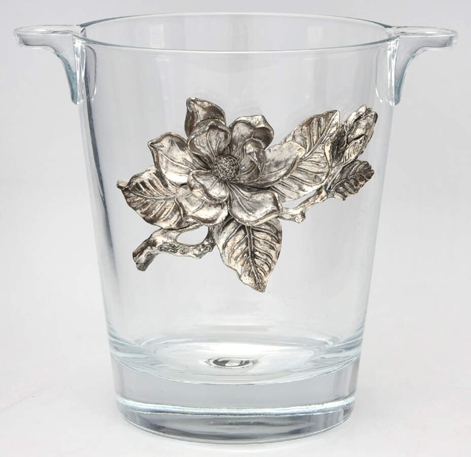 Magnolia (Aluminum, Hollowware) Ice Bucket by Arthur Court-1