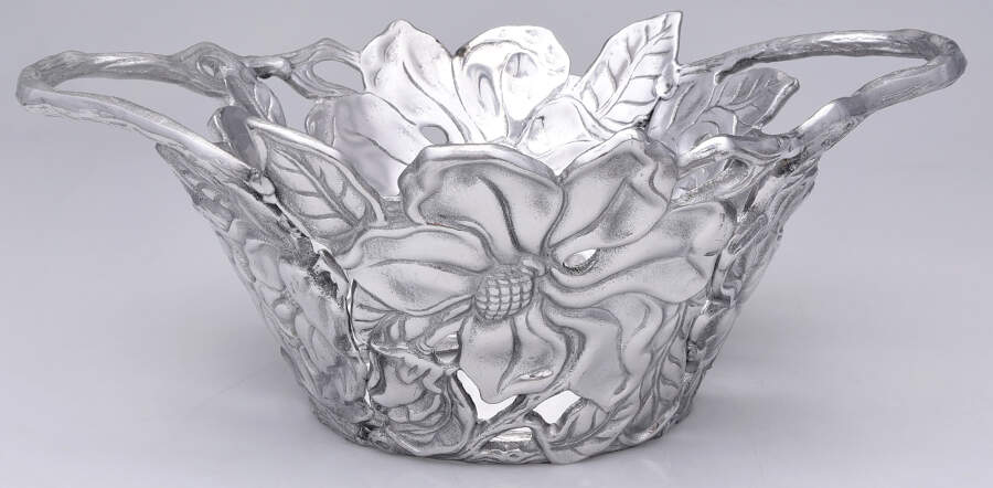 Magnolia (Aluminum, Hollowware) Metal Stand for Salad Bowl by Arthur Court-1