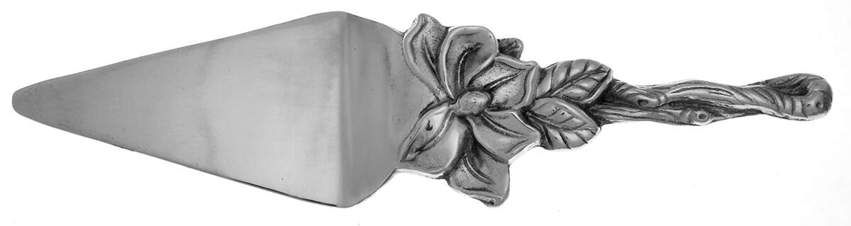 Magnolia (Aluminum, Hollowware) Solid Piece Cake Server by Arthur Court-1