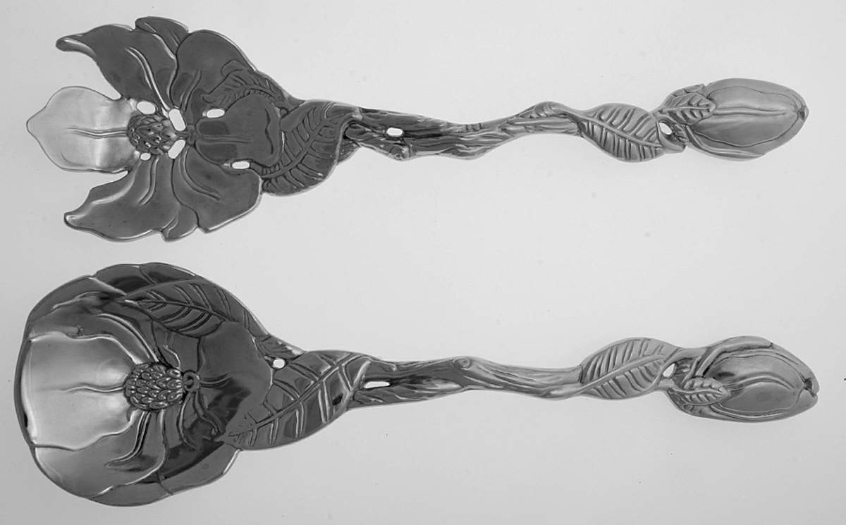 Magnolia (Aluminum, Hollowware) Solid Serving Set by Arthur Court-1