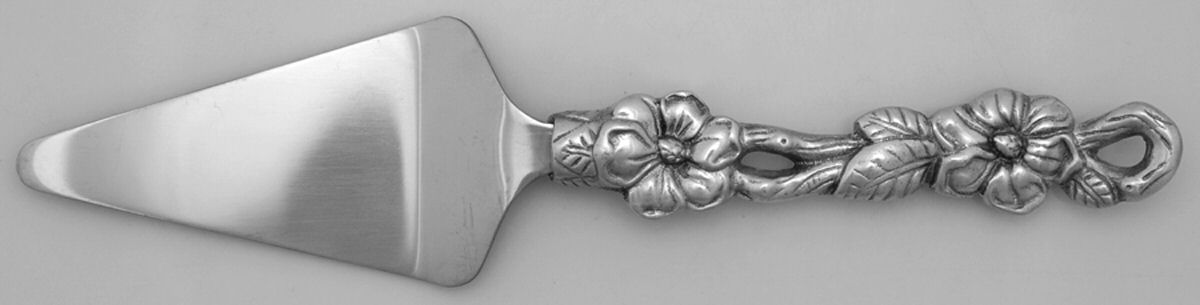 Magnolia (Aluminum, Hollowware) Cake Server, Solid Piece by Arthur Court-1