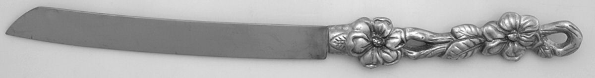 Magnolia (Aluminum, Hollowware) Cake Knife with Stainless Blade by Arthur Court-1