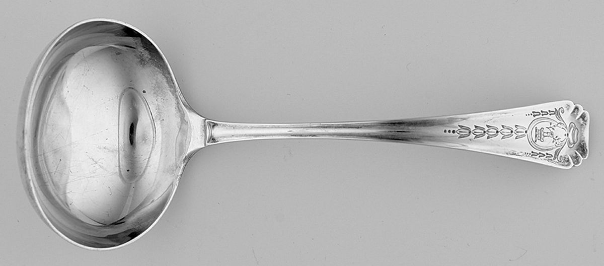 ATN6 (Sterling) Solid Piece Cream Ladle by Atkin Brothers, Ltd-1