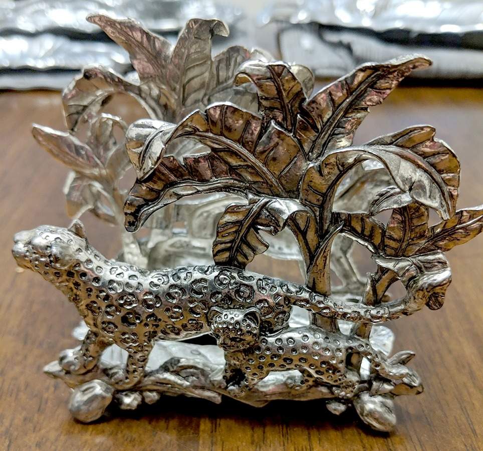 Safari (Aluminum, Hollowware) Napkin Holder by Arthur Court-1