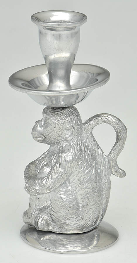 Safari (Aluminum, Hollowware) 6" Candlestick by Arthur Court-1
