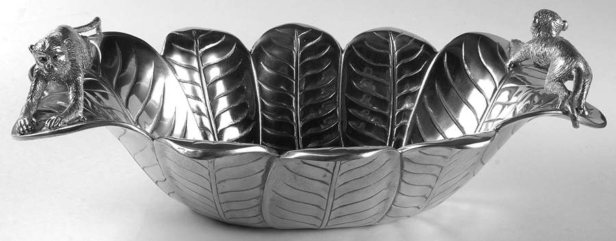 Safari (Aluminum, Hollowware) 16" Centerpiece Bowl by Arthur Court-1