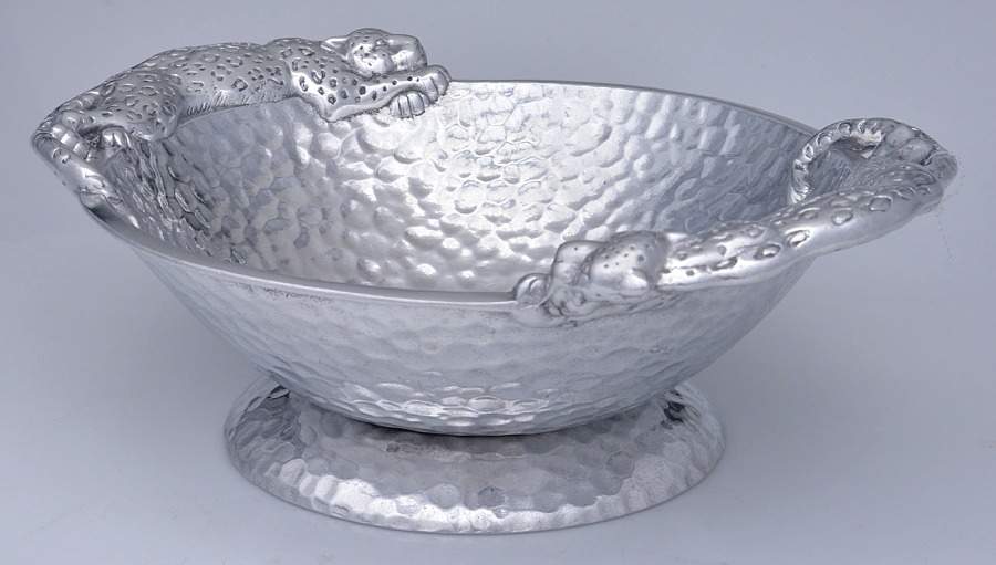 Safari (Aluminum, Hollowware) 15" Salad Serving Bowl by Arthur Court-1