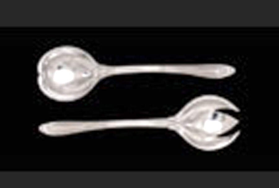 American Traditional (Aluminum, Hollowware) (2 Pc) Solid Salad Set by Arthur Court-1