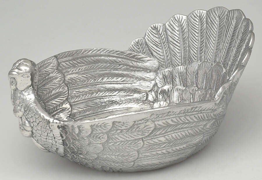 American Wilderness (Aluminum, Hollowware) 13" Salad Serving Bowl by Arthur Court-1