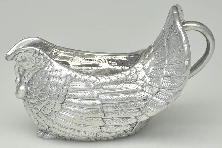 American Wilderness (Aluminum, Hollowware) Sauce/Gravy Boat by Arthur Court-1