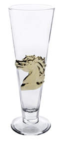 Horse (Aluminum, Hollowware) Glass Pilsner by Arthur Court-1