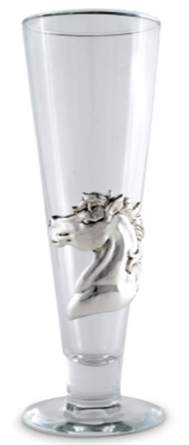 Horse (Aluminum, Hollowware) Glass Pilsner by Arthur Court-1