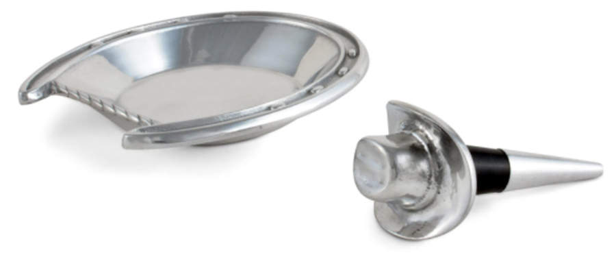 Horse (Aluminum, Hollowware) WINE BOTTLE COASTER & STOPPER (WCO & WISTM1) by Arthur Court-1