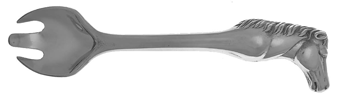 Horse (Aluminum, Hollowware) Solid Serving Fork by Arthur Court-1