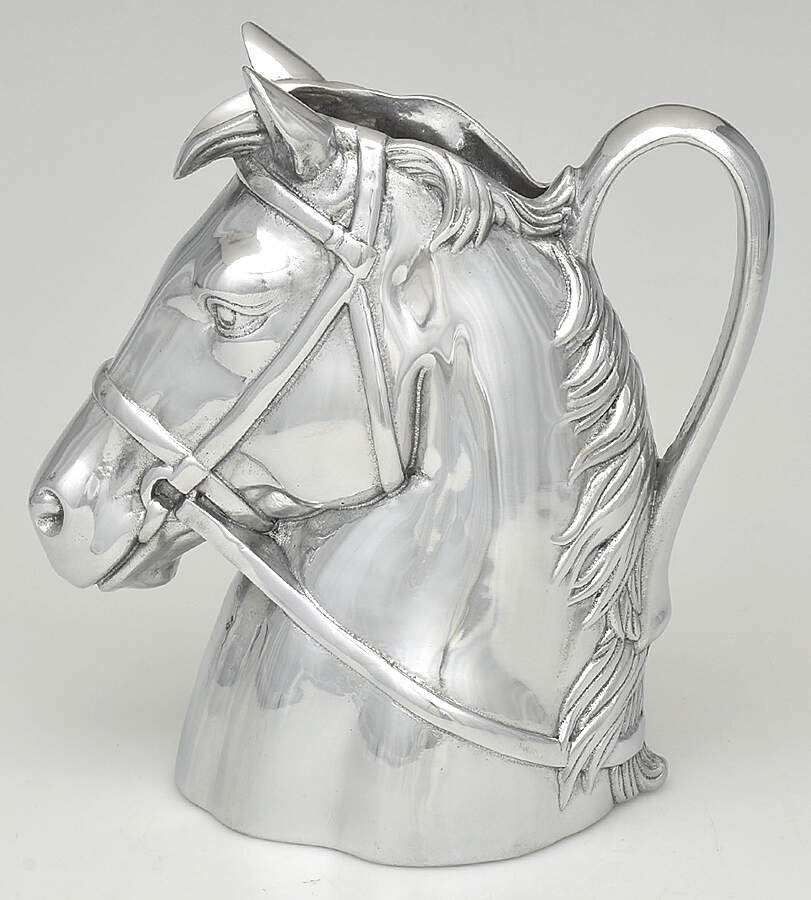 Horse (Aluminum, Hollowware) 80 Oz Water Pitcher by Arthur Court-1