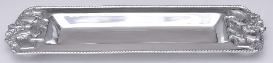 Horse (Aluminum, Hollowware) 18" Oblong Tray by Arthur Court-1