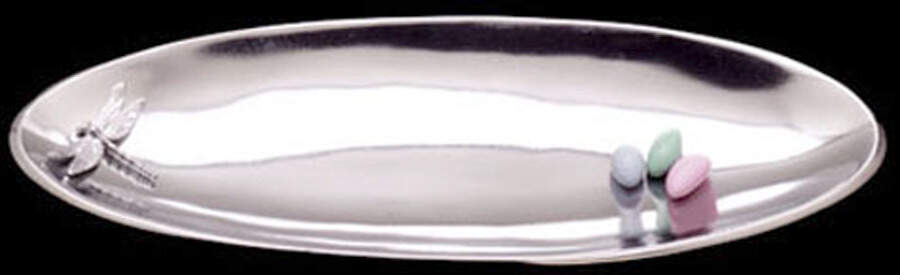 Dragonfly (Aluminum, Hollowware) 15" Oval Tray by Arthur Court-1