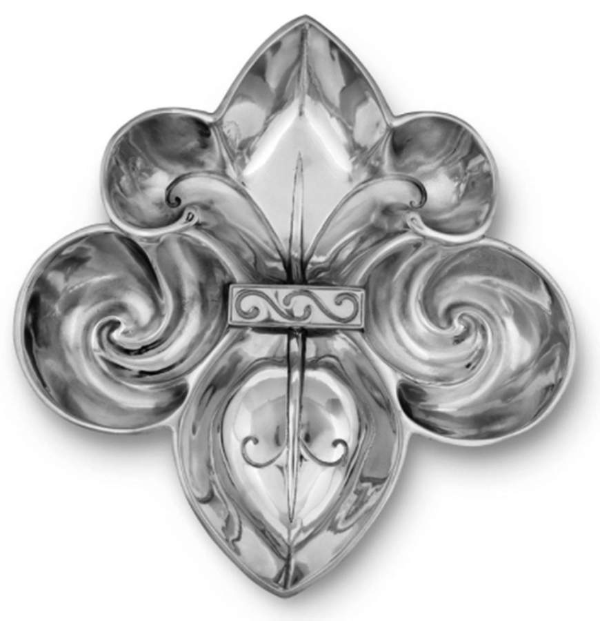 Fleur de Lis (Aluminum, Serveware) 4 Part Divided Server by Arthur Court-1