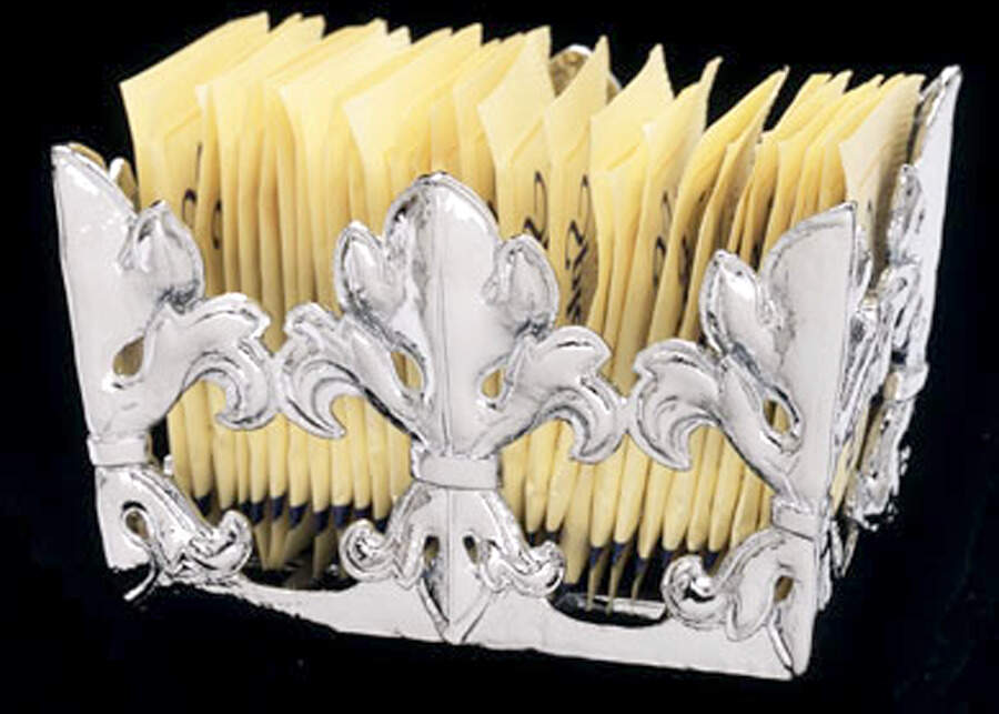 Fleur de Lis (Aluminum, Serveware) Sweetener Holder by Arthur Court-1