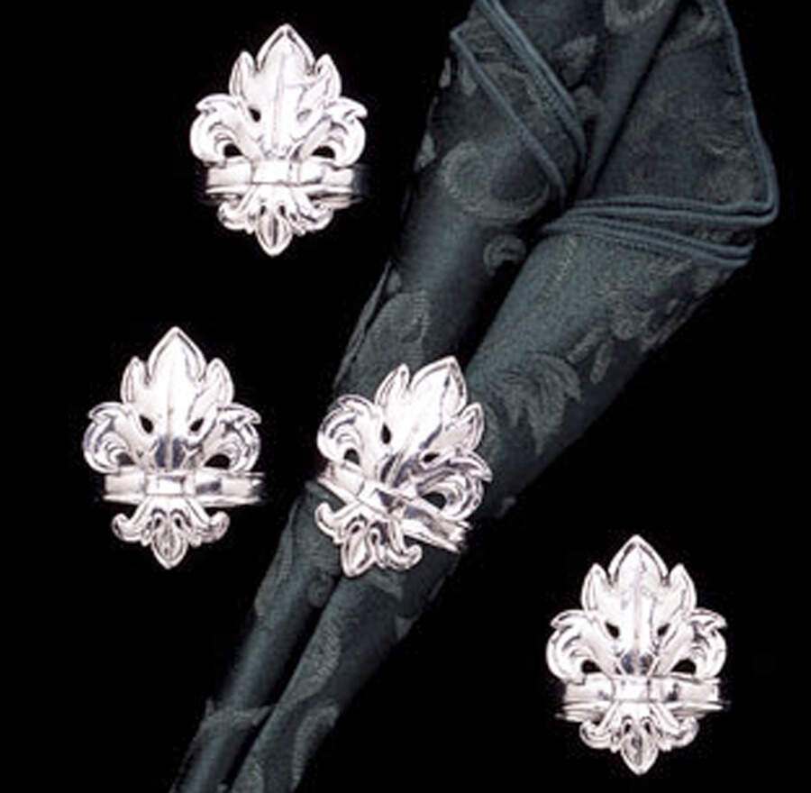 Fleur de Lis (Aluminum, Serveware) Napkin Ring by Arthur Court-1