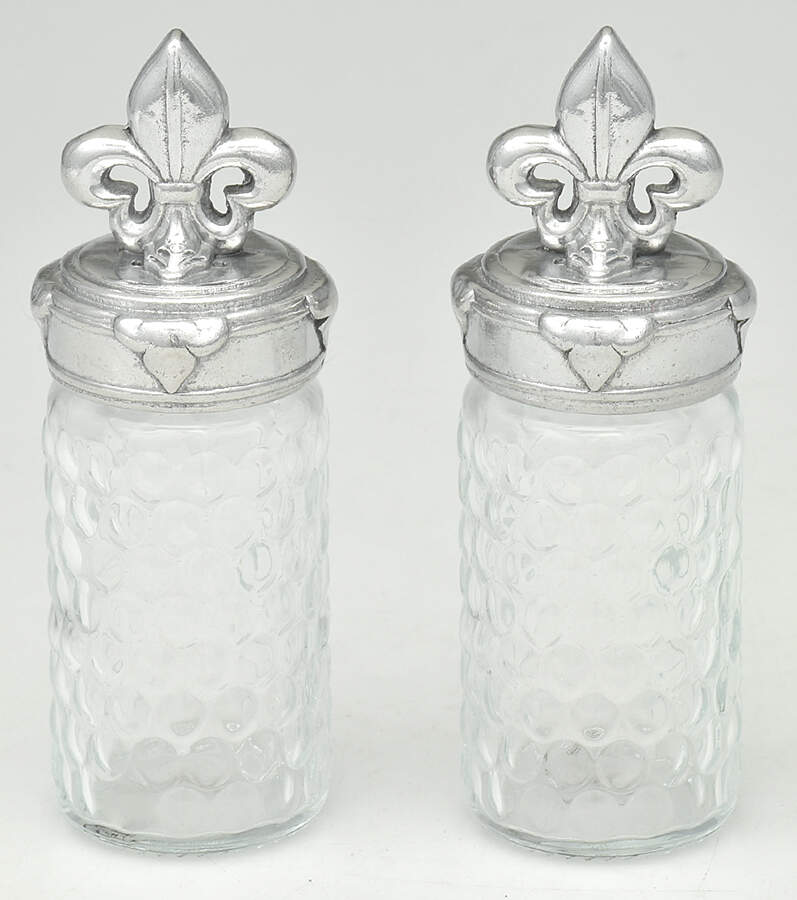 Fleur de Lis (Aluminum, Serveware) Salt and Pepper Set by Arthur Court-1